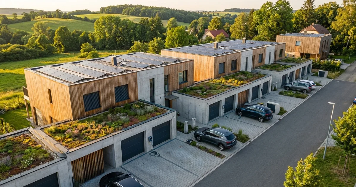 Moderní ekologická čtvrť nebo pasivní dům v přírodě — trendy ekobydlení 2026