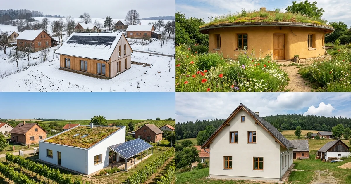 5 ekologických domů v Česku — pasivní CLT dřevostavba, hliněný dům, nulový dům a rekonstrukce