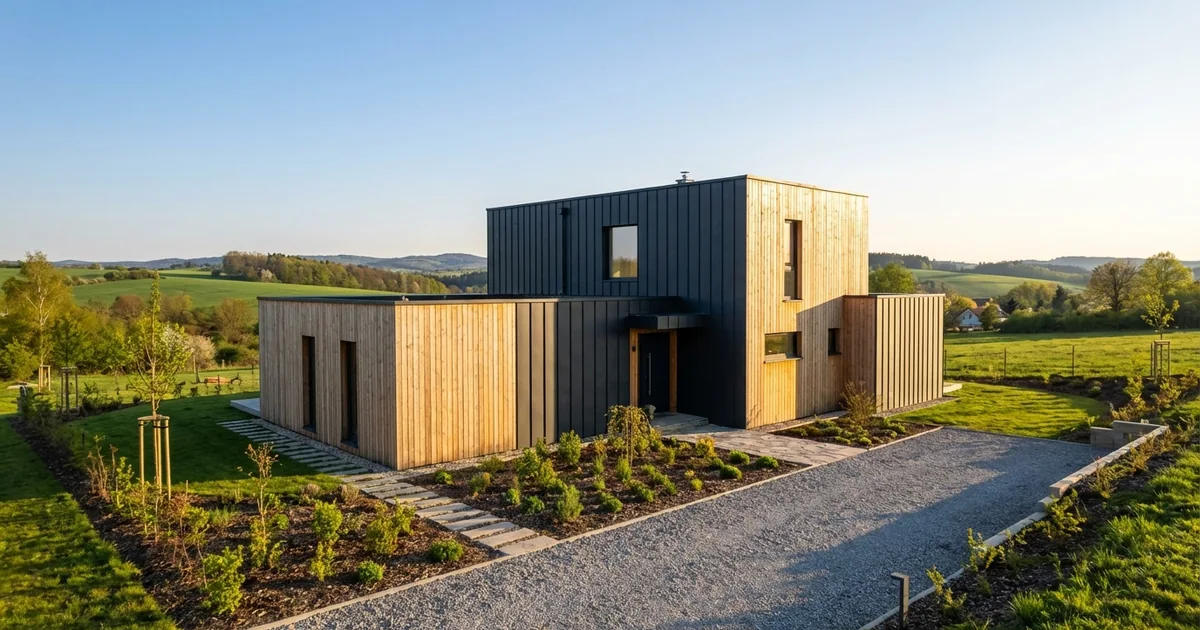 Modulární dům v České republice — prefabrikovaný moderní design s nízkou energetickou náročností