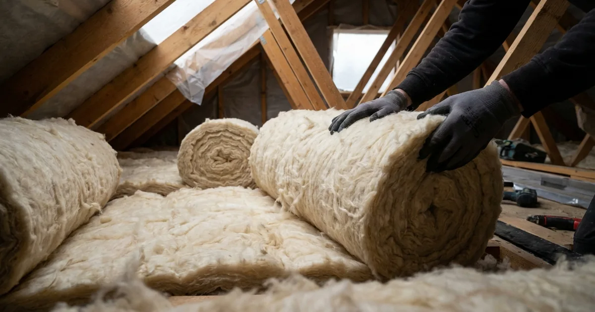 Ovčí vlna jako izolační materiál — rohože pokládané do střešní konstrukce