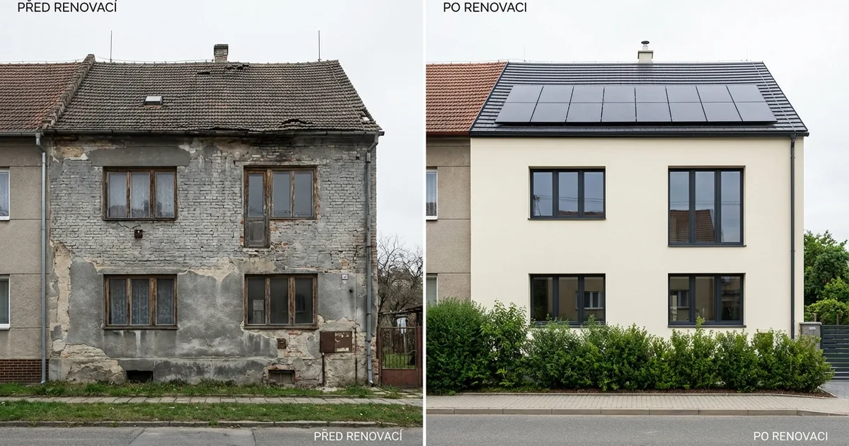 Ekologická rekonstrukce domu — zateplení, výměna zdroje tepla a fotovoltaika