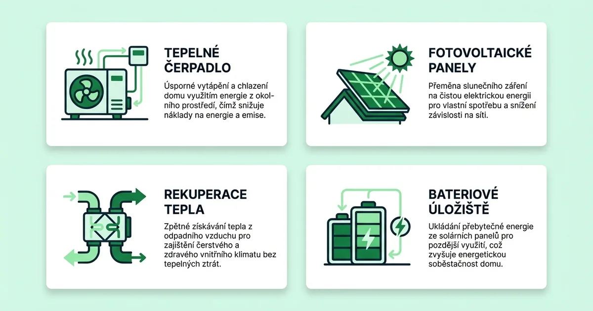 Energetické technologie pro ekodomy — tepelné čerpadlo, fotovoltaika a rekuperace